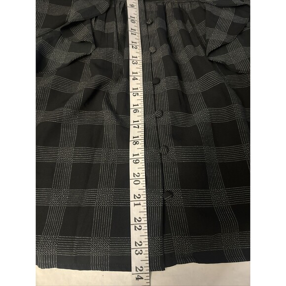 Loft Blouse Size XS Plaid Ruffle Button Long Sleeves Bohowestern Rodeo Western - Picture 12 of 15
